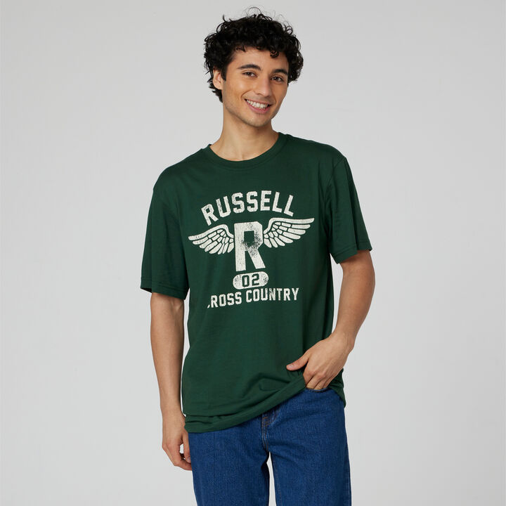 Russell Athletic - Essential 60/40 Performance T-Shirt - Dark Green/Pu –  Northwood School Store