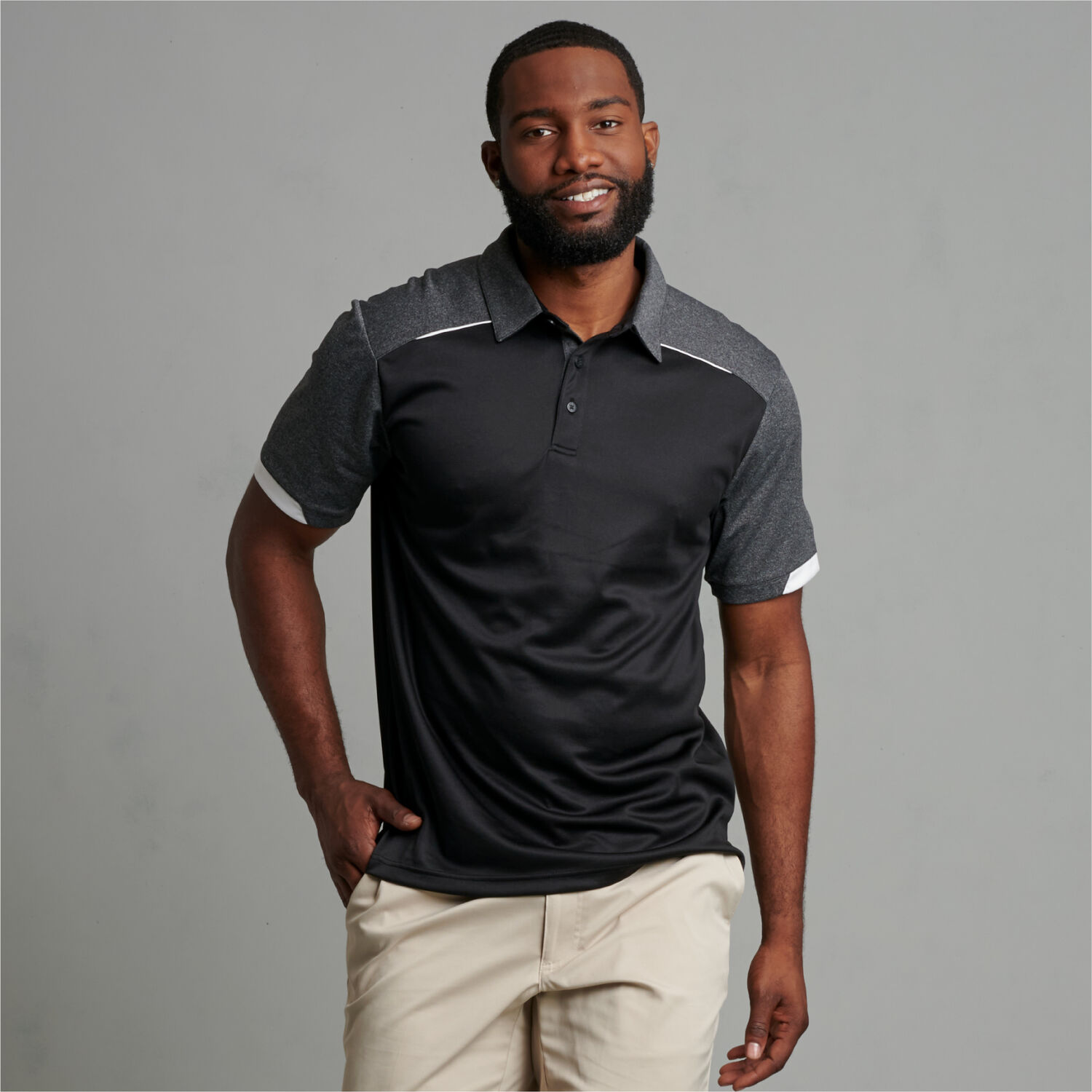 Men Golf Polo T-Shirt 500 Black