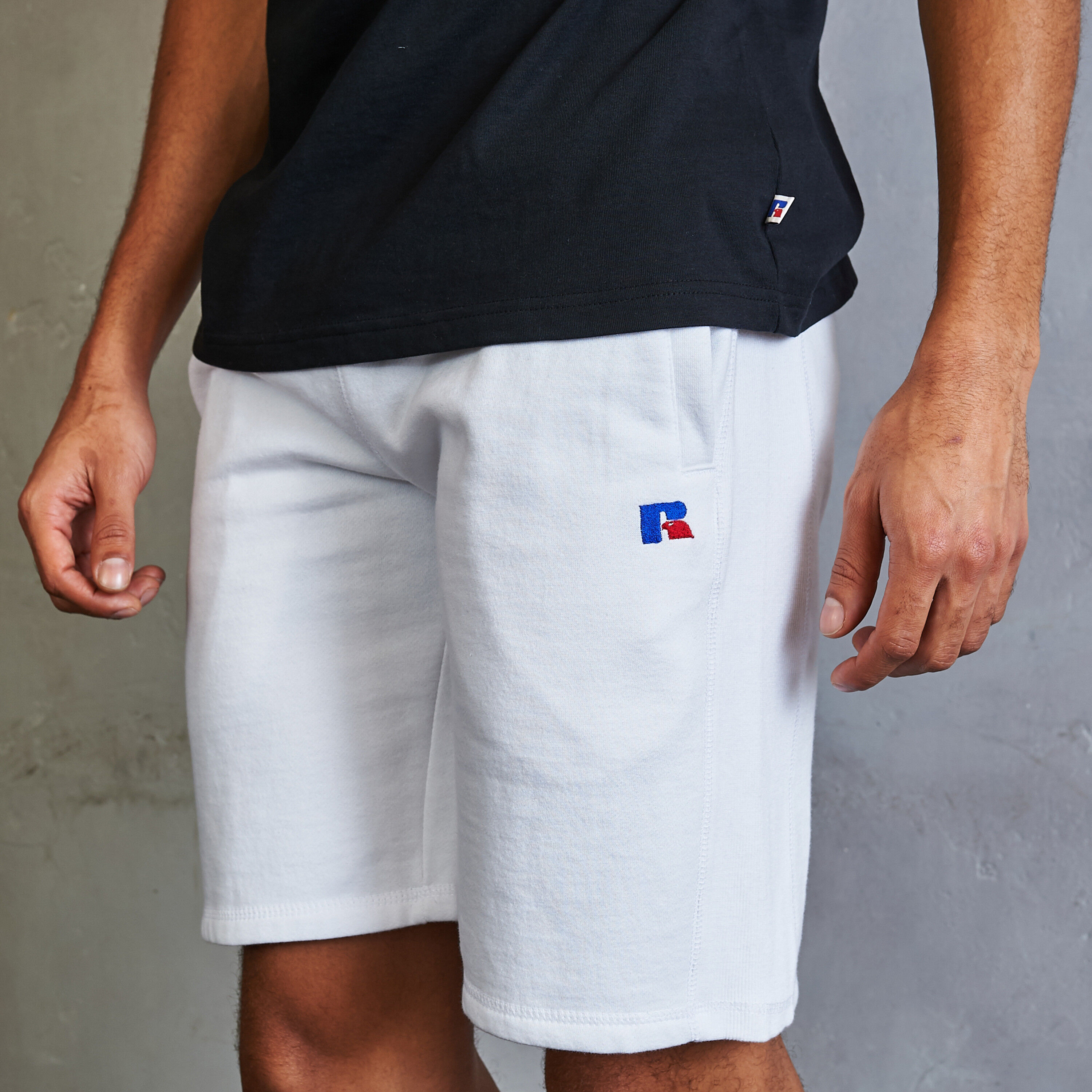 russell sweat shorts