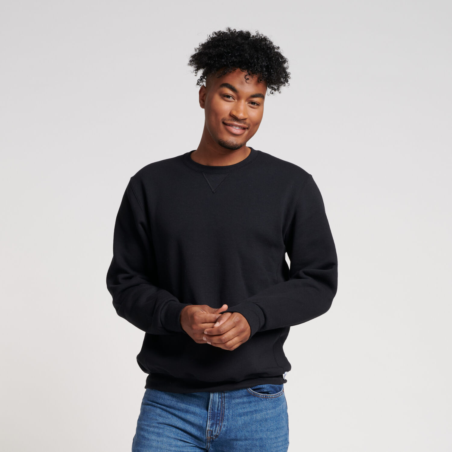 Black Crew-neck Sweater with Black Sweatpants Outfits For Men (12 ideas &  outfits)